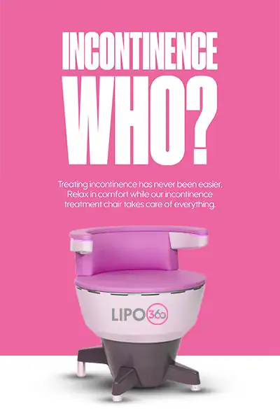 LIPO360 EMS Chair Can Help with Urinary Incontinence 2 Image of a urinary incontinence treatment seat Watford