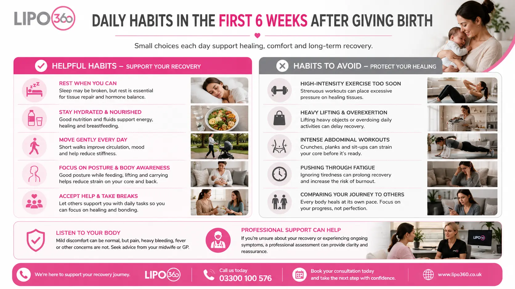 What to Do (and Avoid) in the First 6 Weeks After Giving Birth To Avoid Diastasis Recti 3 First 6 Weeks After Giving Birth To Avoid Diastasis Recti Watford : Daily Habits in the First 6 Weeks After Giving Birth
